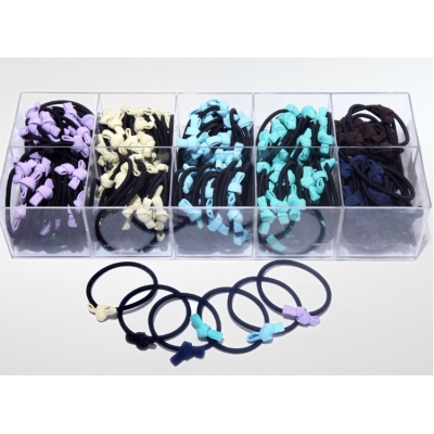 Wholesale Bow-tie Elastic Hair Band/Tie/Wrist Colorful Elastic Hair Band